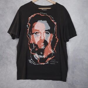Zara Shirt Mens XL Black Oscar Wilde I can resist everything Relaxed Art Graphic